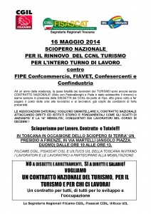 SCIOPERO REGIONALE Turismo  16 MAGGIO 2014