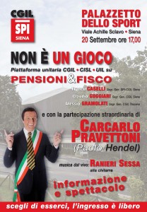 manifesto SPI CGIL Siena HENDEL 20 sett 14