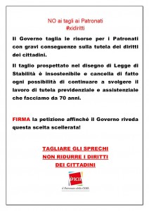 Manifesto INCA Toscana contro i tagli ai patronati