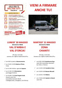 vol raccolta firme  30-31 maggio UFFICIO MOBILE