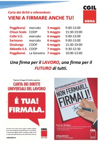 vol raccolta firme carta 1a maggio zone